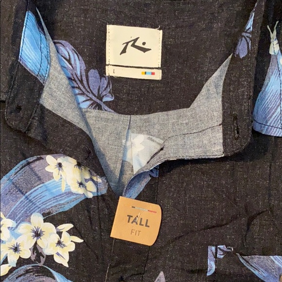 RUSTY MELODIOUS MEN'S BUTTON UP SHORT-SLEEVE SHIRT - Picture 5 of 5